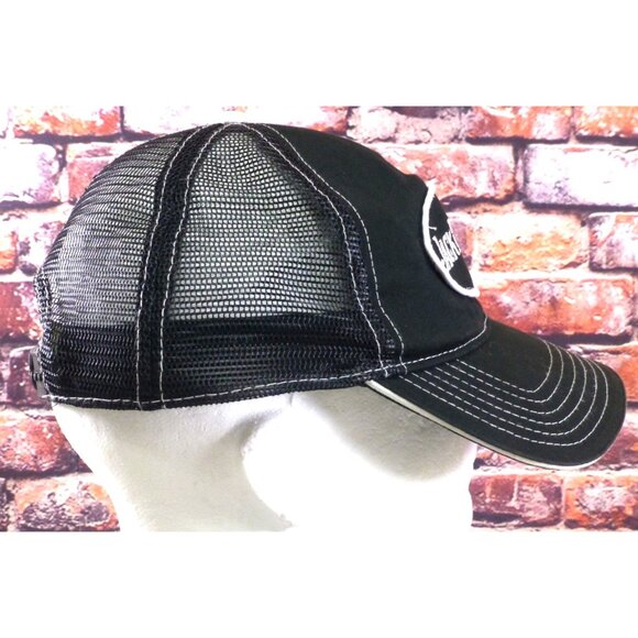 Jack Daniels Spell Out Black Mesh Trucker Hat With Adjustable Snapback - Picture 2 of 6